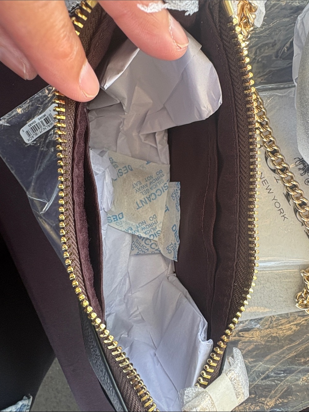 Coach Mini Shoulder Bag in Dark Brown/Black with Gold Hardware - Picture 14 of 14